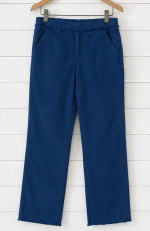 Loft navy fringe straight leg pant size xs thumbnail 1