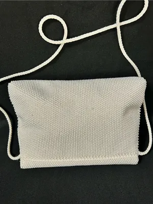 Beaded Evening Crossbody Shoulder Bag White thumbnail 2