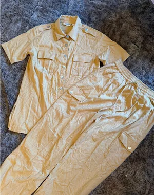 Vintage 90s Selene Sport 100% Raw Silk Matching Cargo Pant & Shirt 2-Piece Set thumbnail 1