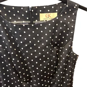 Grace Karin Polka Dot Dress Sleeveless Black White Fit and Flare Pin Up 60s Sz M thumbnail 4