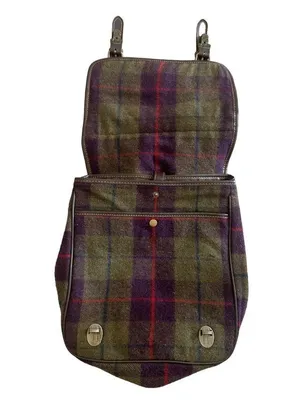 GAP Wool Blend Double Flap Plaid Backpack thumbnail 4