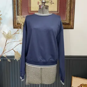 Aritzia Wilfred Free Junction Navy Sweatshirt Collegiate Preppy - Sz M 🧡🎀 thumbnail 4