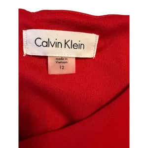 Calvin Klein Red Sheath Dress - Size 12 thumbnail 3