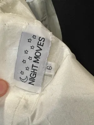 Night Moves Blue White Floral Strapless Gown Y2K US 6 thumbnail 11