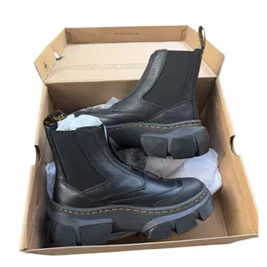 NEW Dr. Martens Leather Beta 2976 DMXL Zip Up Chelsea Boots Black W 7 EU 38 Doc thumbnail 1