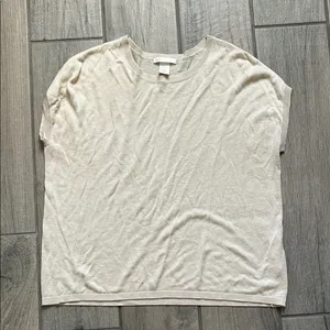 H&M Cream Short Sleeve Women's Tee thumbnail 1