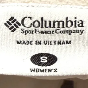 Columbia Womens White Full Zip Fleece‎ Vest Chevron Quilted Small Pockets thumbnail 6