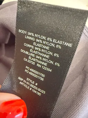 ARITZIA BABATON Original Contour Square Neck‎ Tee in Grey Cropped Short Sleeve S thumbnail 6
