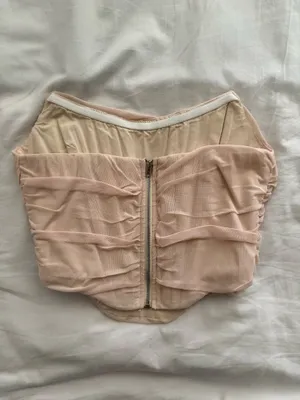 Cream Mesh Corset Pink thumbnail 2