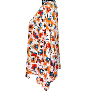 Zac & Rachel Floral Crepe Top Size 1X thumbnail 3
