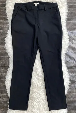 H&M Black Trouser Pants Corporate Girly Business Casual Dark Grunge Alt thumbnail 1