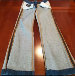 7 For All Mankind Seven7 wide leg Dark Blue Flare Jeans are a size 28. thumbnail 6