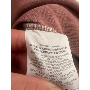 Nike Air Oversized Hoodie Sweatshirt Dress Mauve Rose Gold S thumbnail 7
