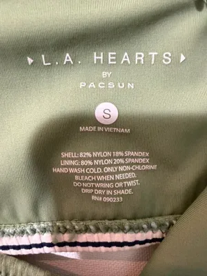 L.A. Hearts PacSun Ribbed Green Blue Striped Scoop Neck Bikini Top thumbnail 3