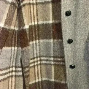 Vintage M Linman wool Burberry pattern Coat Brown thumbnail 5