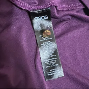NWT ASOS plunge cut out slinky‎ maxi dress purple Sz 4 petite thumbnail 5