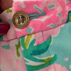 Lilly Pulitzer Callahan Knit Short Blue Ibiza‎ Pineapple Shake size 6 thumbnail 4