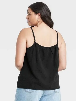 Universal Threads Black Gauze Tank Top 3X New With Tags thumbnail 4