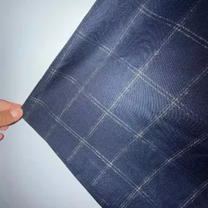 Banana Republic Knee Length Size 6 Navy Metallic Windowpane Plaid Pencil Skirt # thumbnail 4