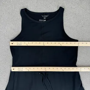 The Limited Signature Drawstring Waist Midi Sundress‎ Black Medium Knit thumbnail 12