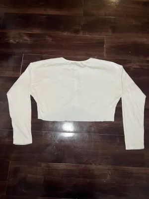 Lovers and Friends White Cardigan Long Sleeve Crop Top Size XS thumbnail 3