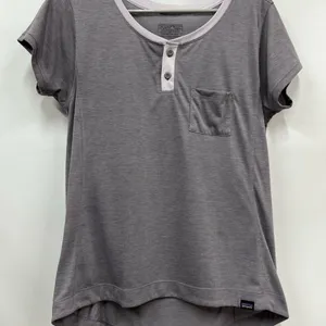 Patagonia M Gray Top capilene cool trail ultra soft technical performance shirt thumbnail 1