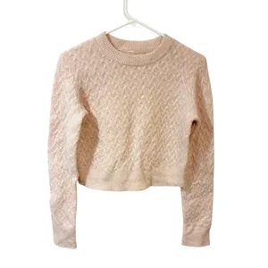 Lululemon Alpaca Wool-Blend‎ Crosshatch Spring Sweater Light Pink Size XS thumbnail 2
