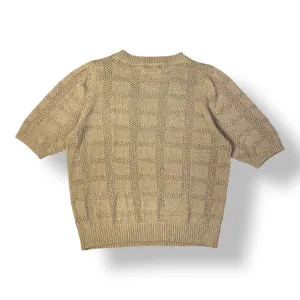 Dokotoo‎ NWT 3/4 Sleeve Scoop Neck Knit Blouse Womens Size L Brown thumbnail 6