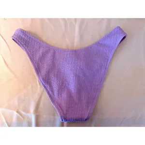 J.Crew‎ Bikini Bottom Womens L Purple NEW Cable Knit High Leg BC050 thumbnail 2