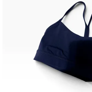 Lululemon Flow Y Nulu Navy blue sports bra Athleisure Racerback Yoga size 6 thumbnail 3