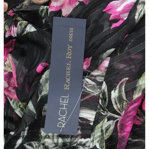 NEW RACHEL Rachel Roy Womens Mae Printed Tiered Maxi Dress Cascade Multi Black 6 thumbnail 3