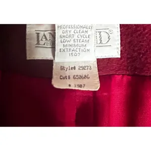 Lands End Vintage Wool‎ Cashmere Blazer Jacket Burgundy Women's Size 8 Petite thumbnail 6