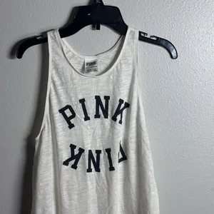 PINK Victoria’s Secret Women Beige Active‎ Tank Top Size XS. thumbnail 4