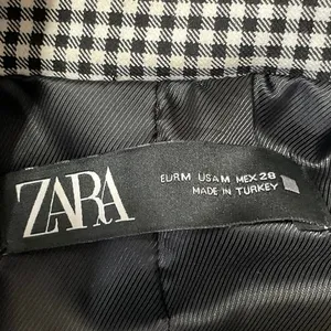 Zara Black White Gingham Plaid Checkered Long Sleeves Blazer Coat Jacket Size M thumbnail 4