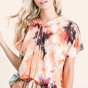 BiBi Tie‎ Dye Terry Hoodie With Drawstring Size L thumbnail 2
