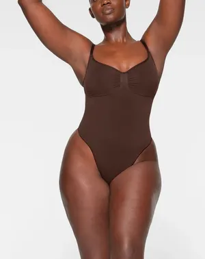 SKIMS‎ Sculpting Brief Bodysuit Shapewear Espresso NWOT size S thumbnail 1