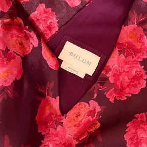 NWT!! Anthropologie BHLDN Aliana V Neck Floral Organza Mini Dress Large thumbnail 12