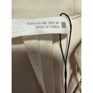 Zara Ecru Midi Dress Gold Buttons Sophisticated Minimalist Quiet Luxury Cream thumbnail 11