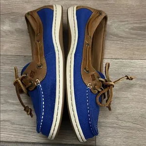 Sperry Women’s Blue and Tan Boat Shoes thumbnail 5