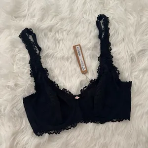 Skims Stretch Lace Unlined Full Coverage Bra Onyx Size 32C thumbnail 2