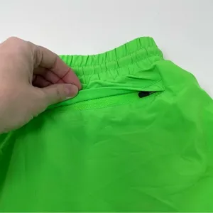 Zyia Bright Neon Green Velocity Lined Athletic Shorts thumbnail 6