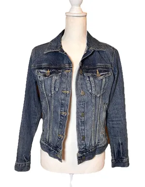 Lucky Brand Denim Jacket Womens XS Classic‎ Trucker Medium Wash thumbnail 1