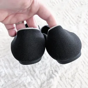 Rothy’s The Point Black Knit Flats Sustainable Washable thumbnail 7