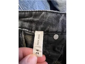 PacSun Mom Jeans Women’s 24 Black Distressed High Rise Mom Denim Indie thumbnail 6