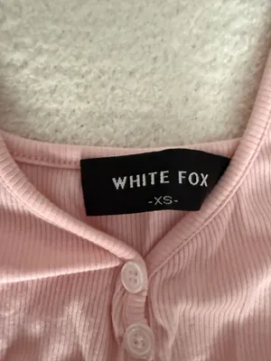 White Fox pink ribbed tank top thumbnail 2