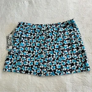 Future Collective Wrap Cargo Skirt Womens Size‎ 0 Linen Blue Ditsy Floral NEW thumbnail 3