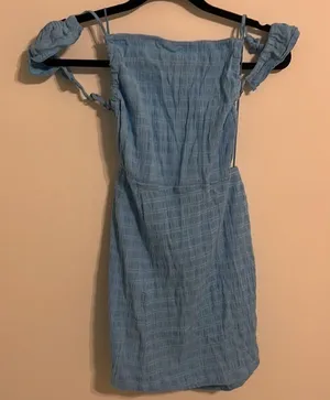 NWOT Free People Beyond Chic Mini Dress Blue size Medium thumbnail 1