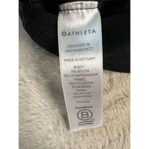 Athleta Black Cropped Tank Top Standard M High Neck Racerback Yoga Gym thumbnail 5