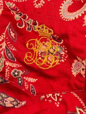 LRL Ralph Lauren Pajama Set Womens M Paisley Floral Old‎ Money Comfort Cozy thumbnail 3
