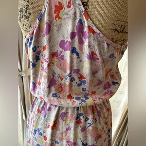 Parker Floral Racerback Silk Spaghetti Strap Mini Dress Size S thumbnail 7